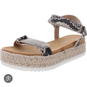 Sun + Stone Rylaan Women's Flatform Platform Sandals,  Size 8.5